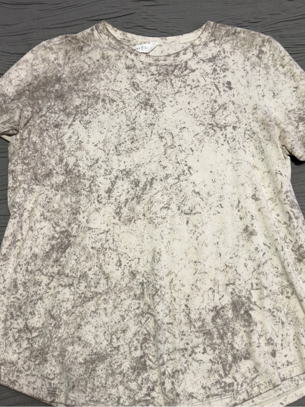 lululemon athletica White & Gray Speckle Crew Tee